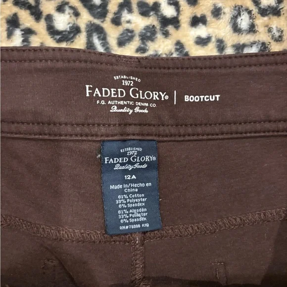 Faded Glory Chocolate Bootcut Pants - Picture 2 of 3